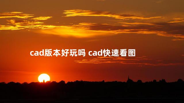 cad版本好玩吗 cad快速看图